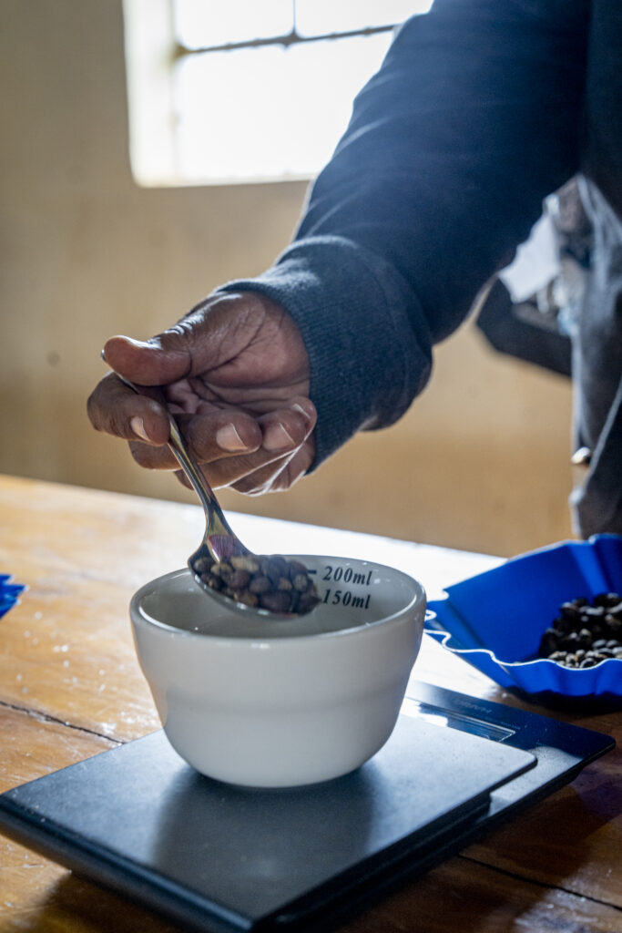 a picture with a hand showing how a coffee brand could work with grow grounds